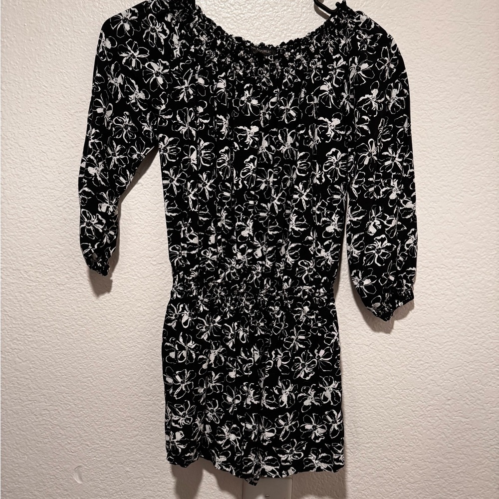 Banana Republic Monochrome Floral Jumpsuit
